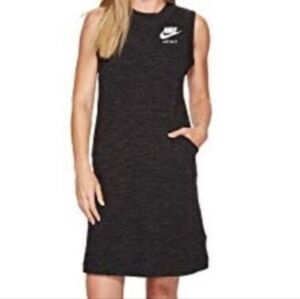 Nike just do it vintage y2k tennis athletic dress with pockets black sz Small